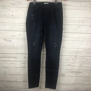 Cabi Dark Distressed Skinny Jeans Size 6